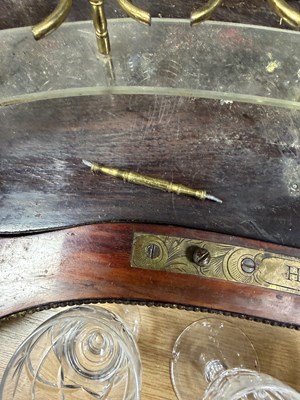 Lot 1108 - A FINE 19TH CENTURY INLAID KINGWOOD AND OROMLU MOUNTED SERPENTINE SHAPED DECANTER BOX