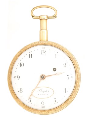 Lot 1211 - BREGUET, A PARIS. AN EARLY 19TH CENTURY 18CT ROSE GOLD QUARTER REPEATING POCKET WATCH