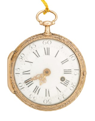 Lot 1185 - ROMILLY, A PARIS. A LATE 18TH CENTURY 18CT ROSE GOLD VERGE POCKET WATCH