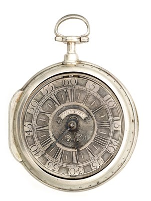 Lot 1249 - S. TILLINGHAST. AN 18TH CENTURY PAIR CASED VERGE POCKET WATCH