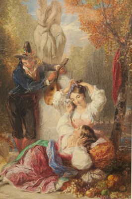 Lot 711 - THOMAS UWINS R.A. R.W.S (1782 - 1857) A 19TH CENTURY WATERCOLOUR