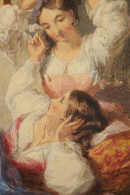 Lot 711 - THOMAS UWINS R.A. R.W.S (1782 - 1857) A 19TH CENTURY WATERCOLOUR