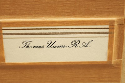 Lot 711 - THOMAS UWINS R.A. R.W.S (1782 - 1857) A 19TH CENTURY WATERCOLOUR
