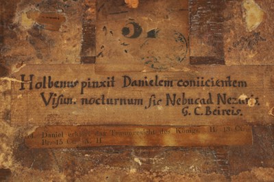 Lot 676 - A GERMAN SCHOOL OIL ON BOARD AFTER HANS HOLBEIN THE ELDER