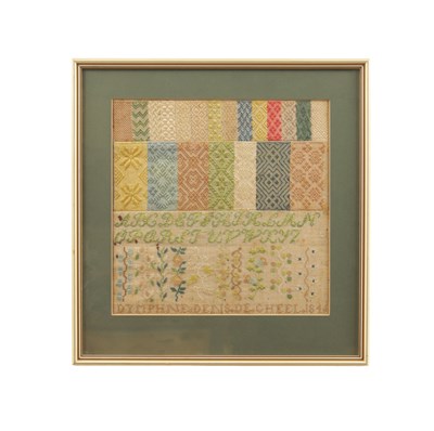 Lot 672 - A MID 19TH CENTURY FRENCH SILK SAMPLER