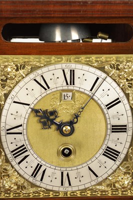 Lot 1328 - FROMANTEEL, AN EARLY 18TH CENTURY AND LATER BURR WALNUT EIGHT-DAY SINGLE FUSEE QUARTER REPEATING TABLE CLOCK