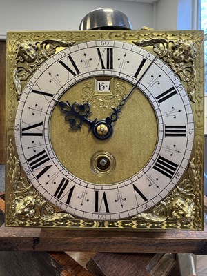 Lot 1328 - FROMANTEEL, AN EARLY 18TH CENTURY AND LATER BURR WALNUT EIGHT-DAY SINGLE FUSEE QUARTER REPEATING TABLE CLOCK