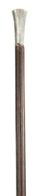 Lot 842 - A MID 19TH CENTURY SWEDISH SILVER HANDLED WALKING STICK