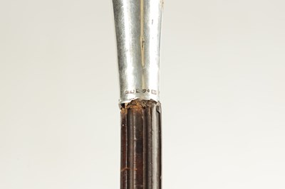 Lot 842 - A MID 19TH CENTURY SWEDISH SILVER HANDLED WALKING STICK