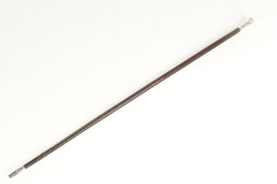 Lot 842 - A MID 19TH CENTURY SWEDISH SILVER HANDLED WALKING STICK