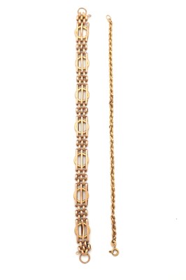 Lot 245 - TWO 9CT GOLD BRACELETS