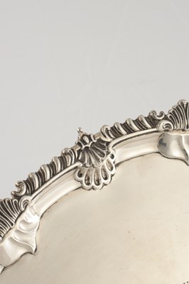 Lot 83 - A LATE 19TH CENTURY LARGE SILVER SALVER