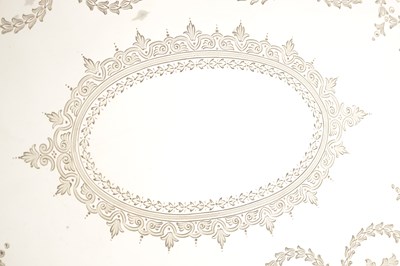 Lot 86 - A LARGE LATE 19TH CENTURY SILVER TWIN HANDLED TRAY