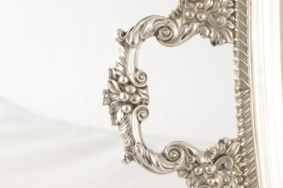 Lot 86 - A LARGE LATE 19TH CENTURY SILVER TWIN HANDLED TRAY