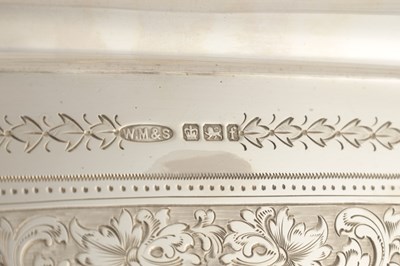 Lot 86 - A LARGE LATE 19TH CENTURY SILVER TWIN HANDLED TRAY