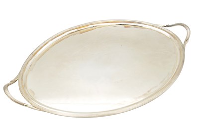 Lot 136 - A LATE 18TH CENTURY SILVER OVAL TRAY