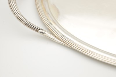 Lot 136 - A LATE 18TH CENTURY SILVER OVAL TRAY