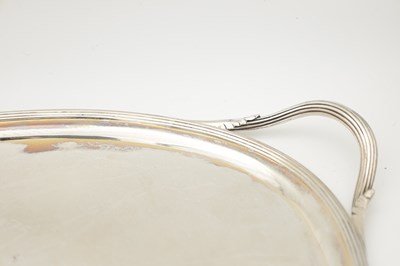 Lot 136 - A LATE 18TH CENTURY SILVER OVAL TRAY