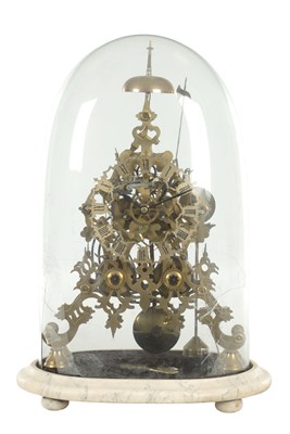 Lot 1338 - A GOOD 19TH CENTURY DOUBLE FUSEE SKELETON CLOCK BY EVANS