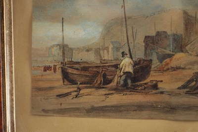 Lot 681 - EDWARD WILLIAM COOKE (BRITISH 1811 - 1880) AN EARLY 19TH CENTURY WATERCOLOUR