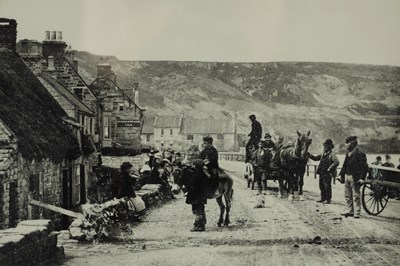 Lot 727 - A 19TH/20TH CENTURY LITHOGRAPH OF CONISTON WATER WITH A FRANK MEADOW SUTCLIFFE (1853 - 1941) PHOTOGRAPH