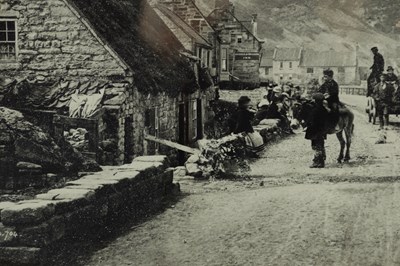 Lot 727 - A 19TH/20TH CENTURY LITHOGRAPH OF CONISTON WATER WITH A FRANK MEADOW SUTCLIFFE (1853 - 1941) PHOTOGRAPH
