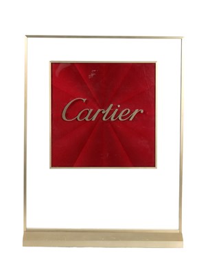Lot 1134 - A 20TH CENTURY CARTIER SHOP DISPLAY SIGN