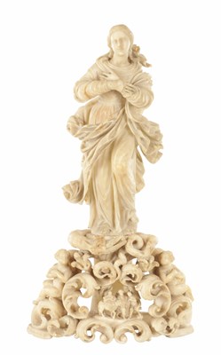 Lot 1031 - A 17TH CENTURY ITALIAN SCHOOL ALABASTER FIGURE