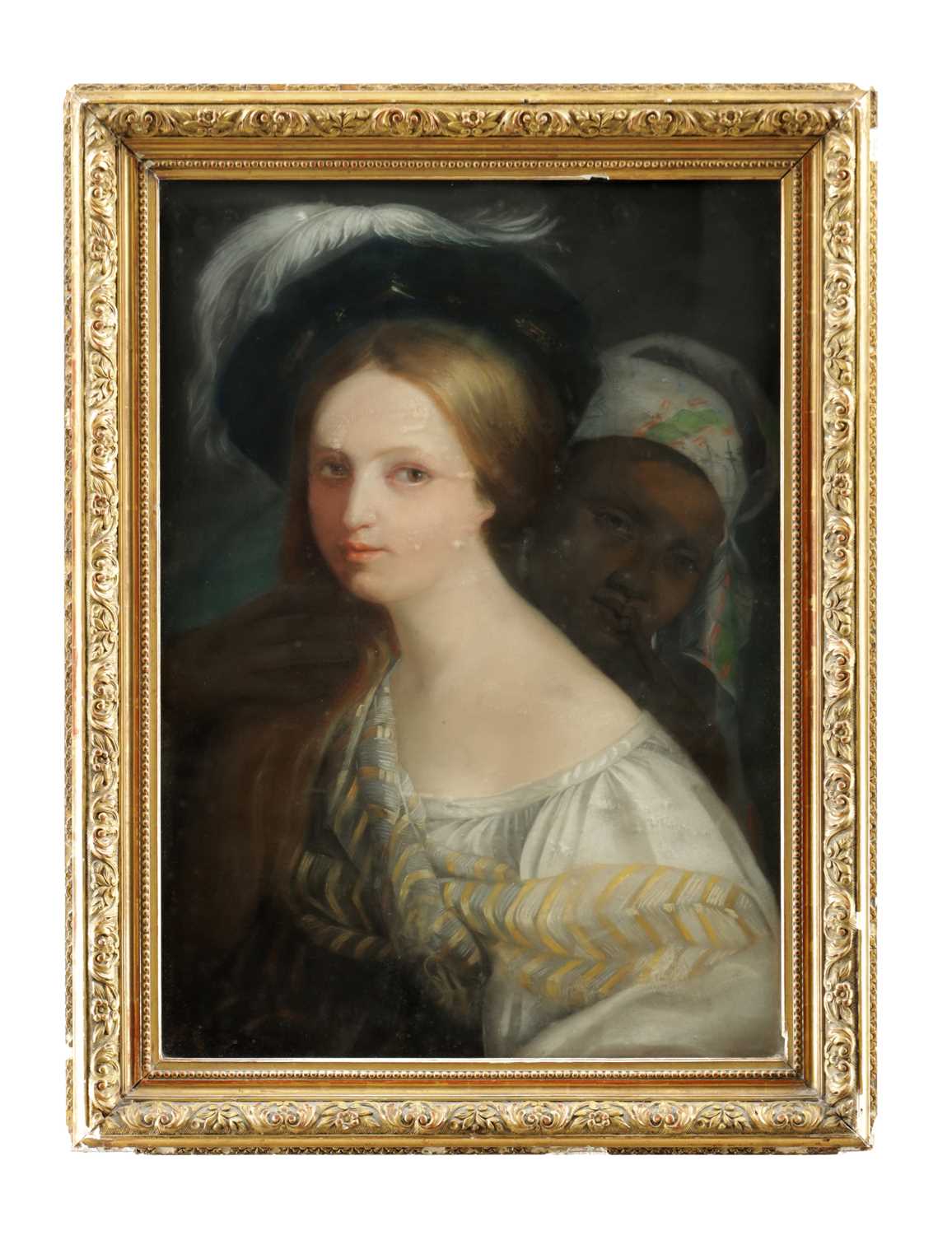 Lot 661 - AN INTERESTING 19TH CENTURY PASTEL DOUBLE PORTRAIT POSSIBLY OF QUEEN VICTORIA AND SARAH FORBES BONETTA