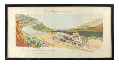 Lot 708 - A LITHOGRAPH MOTORING PRINT AFTER MOUNTAUT (GAMY)