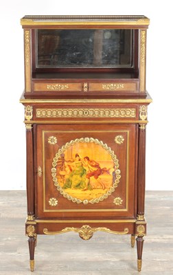 Lot 1502 - A 19TH CENTURY LOUIS XVI FRENCH ORMOLU MOUNTED MAHOGANY SIDE CABINET