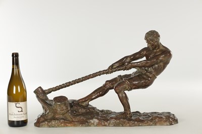 Lot 998 - ALEXANDRE OULINE FRANCE (1918 - 1940) AN ART DECO PATINATED BRONZE SCULPTURE