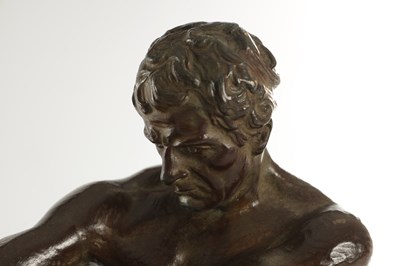 Lot 998 - ALEXANDRE OULINE FRANCE (1918 - 1940) AN ART DECO PATINATED BRONZE SCULPTURE