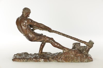 Lot 998 - ALEXANDRE OULINE FRANCE (1918 - 1940) AN ART DECO PATINATED BRONZE SCULPTURE