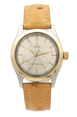Lot 1177 - A GENTLEMAN'S MID 20TH CENTURY STAINLESS STEEL AND GOLD TUDOR OYSTER WRISTWATCH