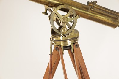 Lot 876 - A 19TH CENTURY LACQUERED BRASS ASKANIA TELESCOPE NO. 90470