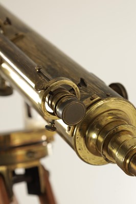 Lot 876 - A 19TH CENTURY LACQUERED BRASS ASKANIA TELESCOPE NO. 90470