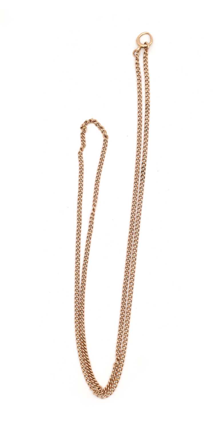 Lot 295 - A LATE 20TH CENTURY 9CT GOLD CHAIN