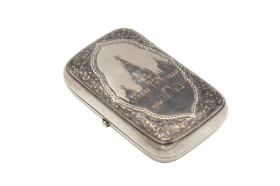 Lot 148 - A 19TH CENTURY NIELLO SILVER RUSSIAN CASE