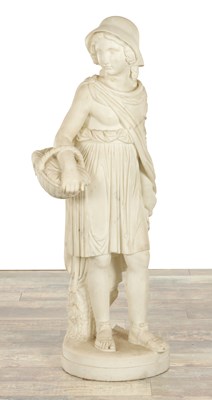 Lot 1164 - JOSEPH GOTT (BRITISH 1786 - 1860) A 19TH CENTURY CARVED WHITE MARBLE SCULPTURE