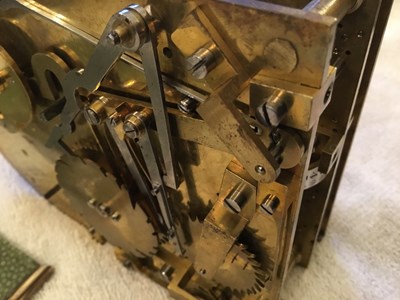 Lot 1447 - JUMP, LONDON. A RARE AND FINE LATE 19TH CENTURY ENGLISH SILVER MOUNTED SHAGREEN HUMPBACK FUSEE CARRIAGE CLOCK
