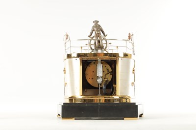 Lot 1263 - GUILMET, PARIS. A LATE 19TH CENTURY FRENCH INDUSTRIAL AUTOMATION "HELMSMAN" TABLE CLOCK