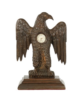 Lot 817 - A 19TH CENTURY CARVED BLACK FOREST POCKET WATCH STAND