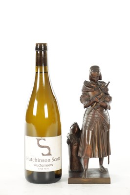 Lot 1138 - A 19TH CENTURY BRONZE FIGURE OF JOAN OF ARC
