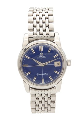 Lot 1173 - A GENTLEMAN'S VINTAGE STEEL AUTOMATIC OMEGA SEAMASTER WRISTWATCH