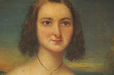 Lot 650 - A 19TH CENTURY OIL ON CANVAS PORTRAIT