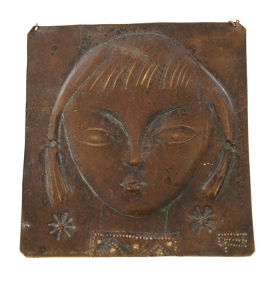 Lot 1014 - A COPPER ARTS AND CRAFTS PLAQUE
