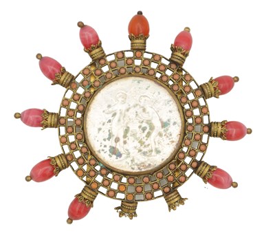 Lot 227 - A 19TH CENTURY FRENCH GILT BRASS BELT BUCKLE