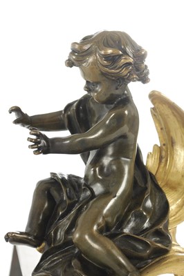 Lot 991 - A PAIR OF 19TH CENTURY FRENCH BRONZE CHENETS