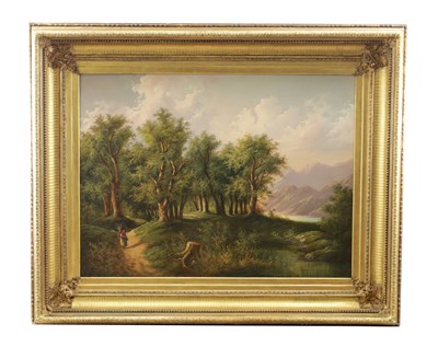 Lot 649 - A LARGE 19TH/20TH CENTURY OIL ON CANVAS